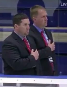 DCB Assistant Coach Corey Gorder (left), and former Assistan Coach and player David Hoff at the Para Ice Hockey Championships in the Czech republic this past weekend.