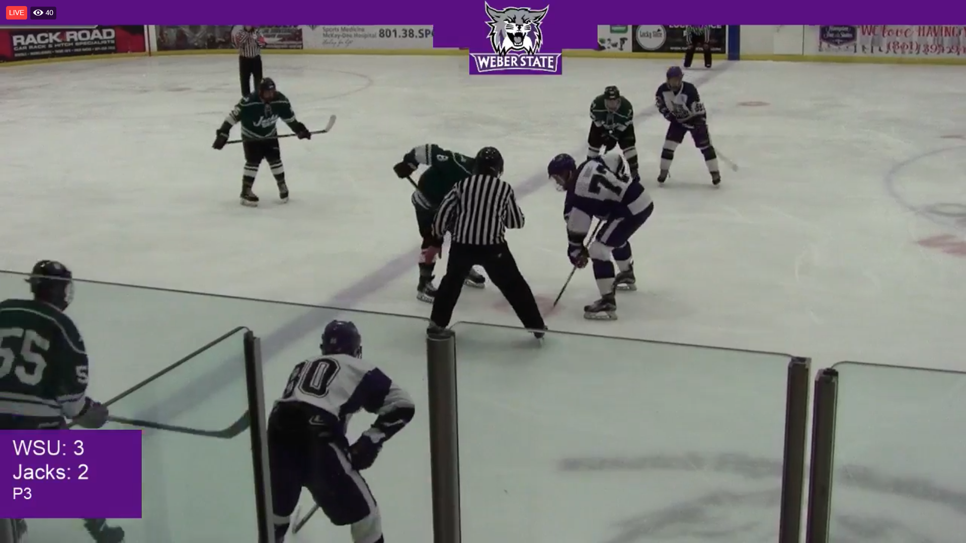 DCB Hockey drops a 5-3 decision to Weber State.