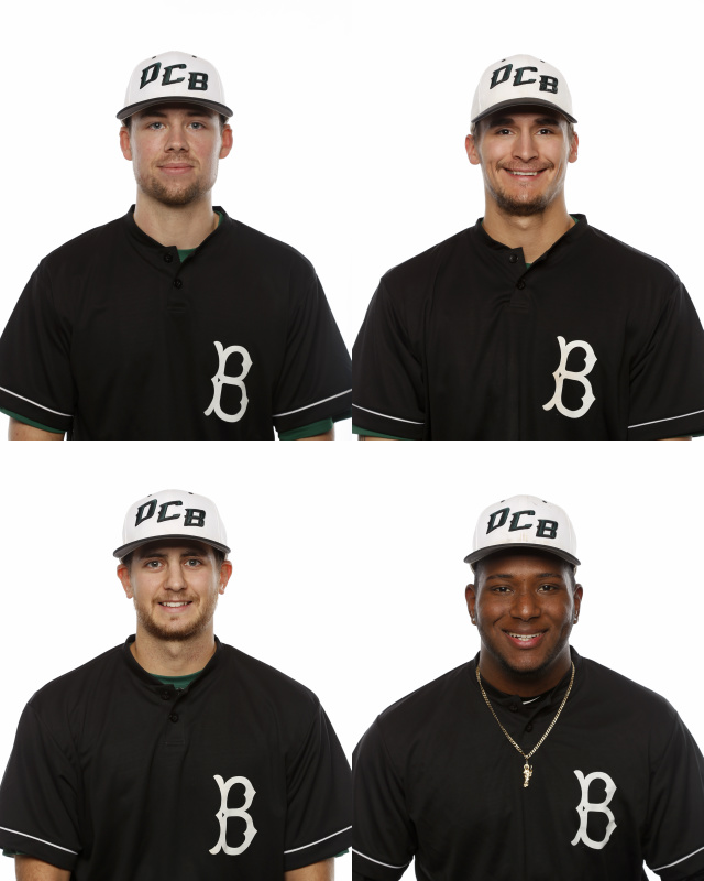 All MonDak Baseball members (clockwise from top right) Dylan Dougher, Trevor Feeney, Victor Terrero, and Nick Sumstine.