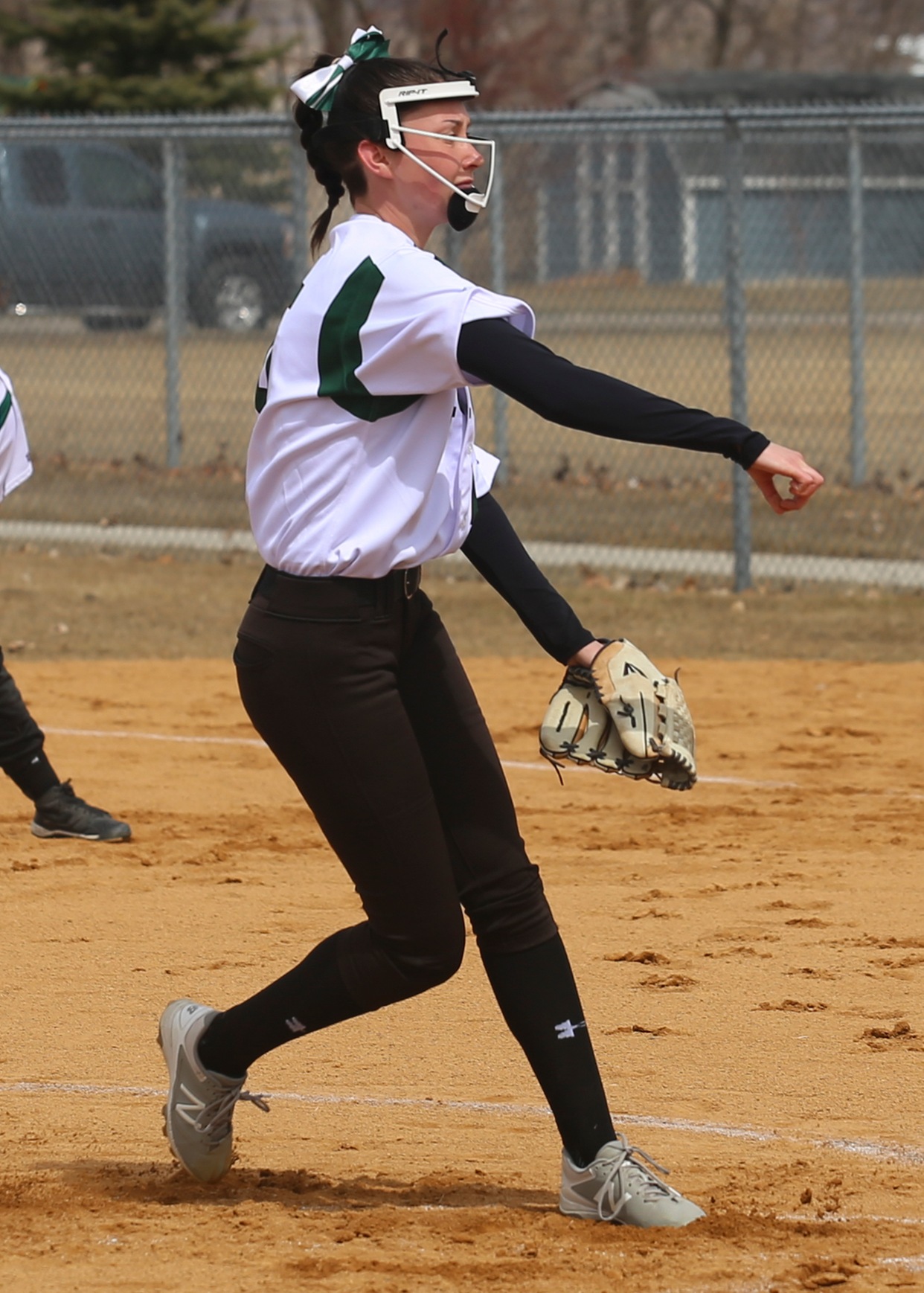 Sophomore pitcher Kennedy Cunningham in action last season.